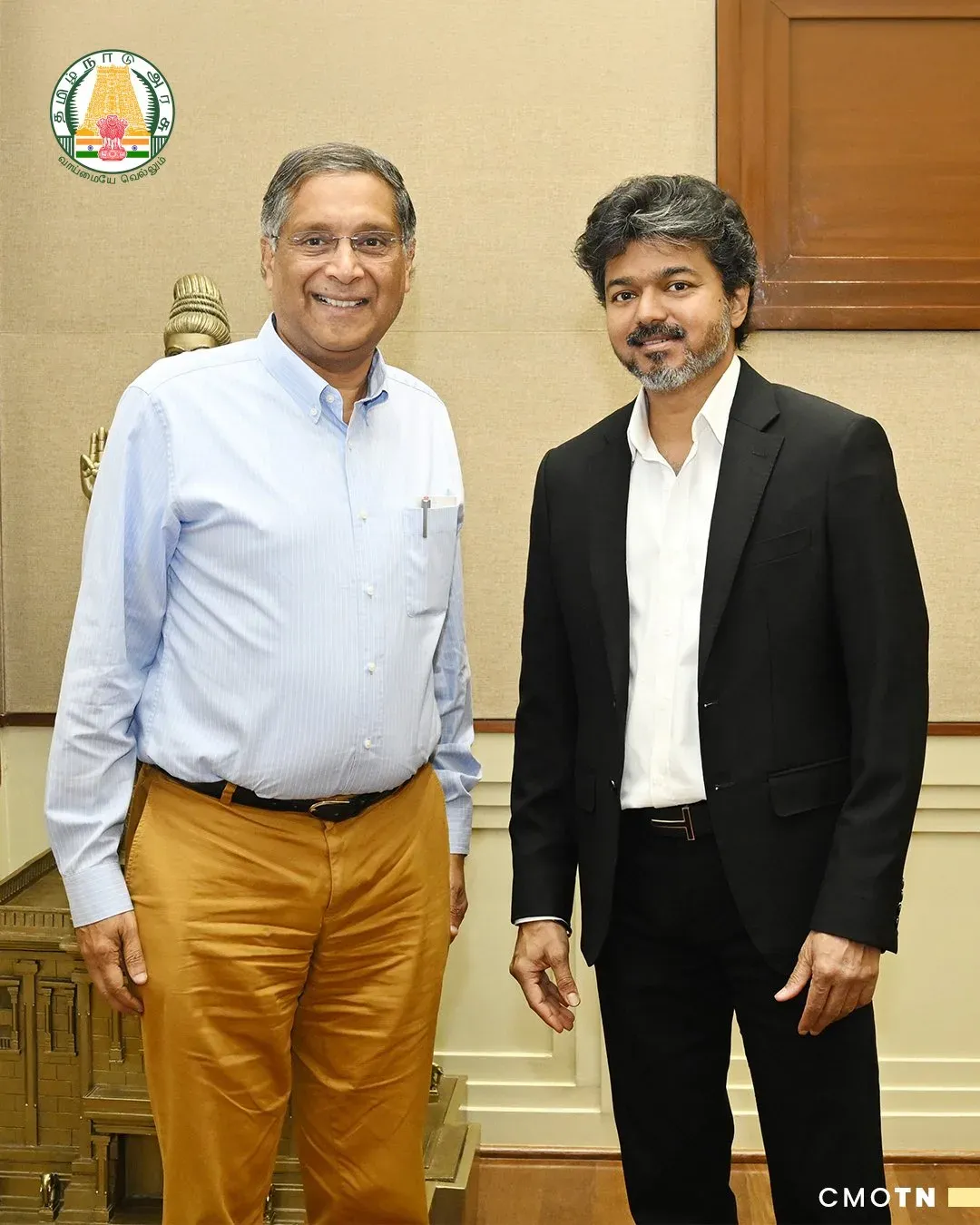 Tamil Nadu CM Joseph Vijay meets ex-CEA Arvind Subramanian