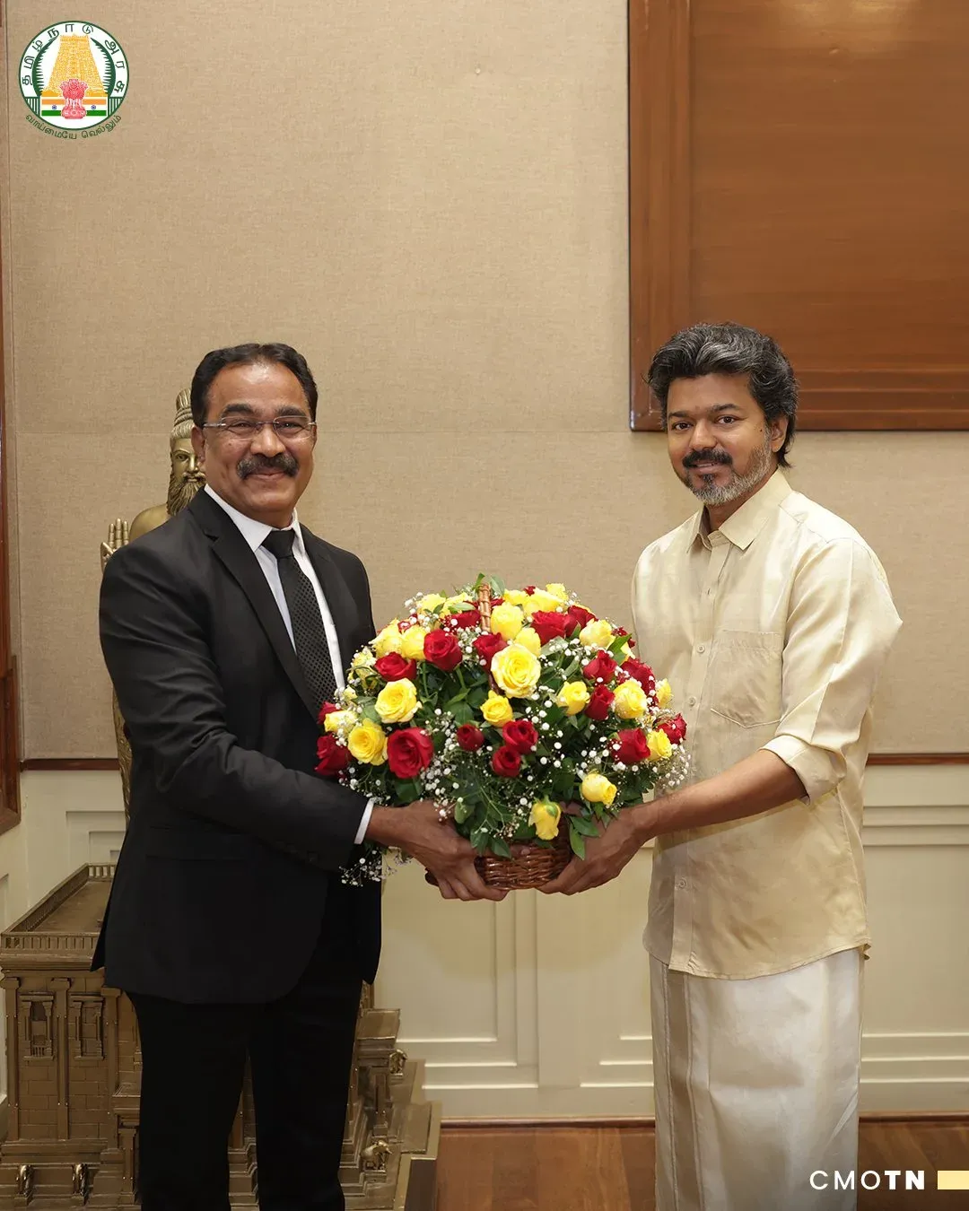 Tamil Nadu CM Joseph Vijay meets TNREAT chief at Secretariat
