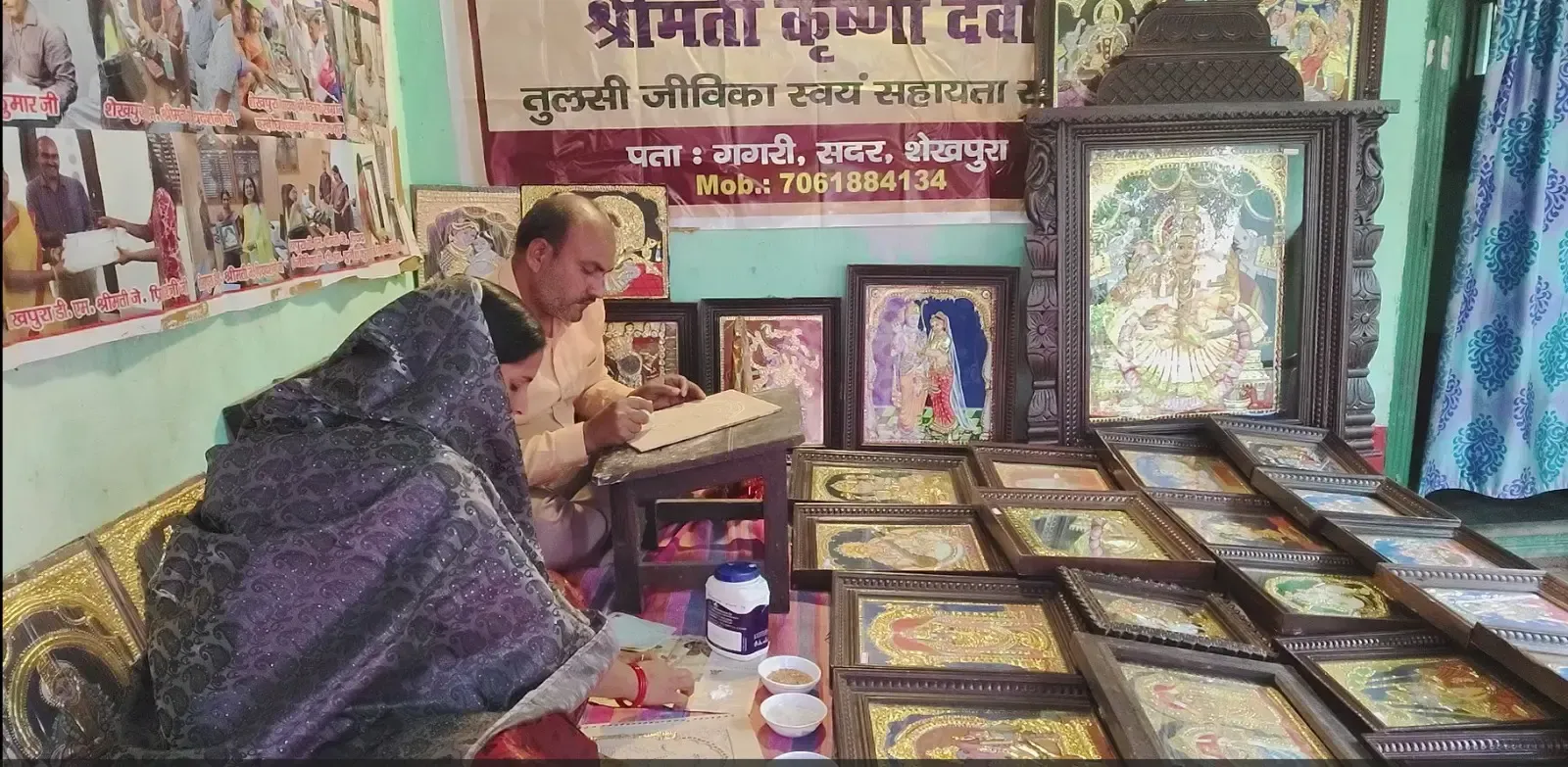 How does JEEViKA enable Krishna Devi to blend art with livelihood?