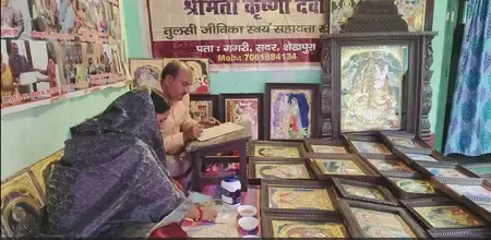 How does JEEViKA enable Krishna Devi to blend art with livelihood?