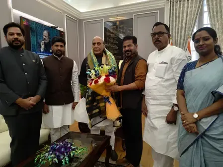What Did Telangana CM Discuss with Rajnath Singh About the Gandhi Sarovar Project?