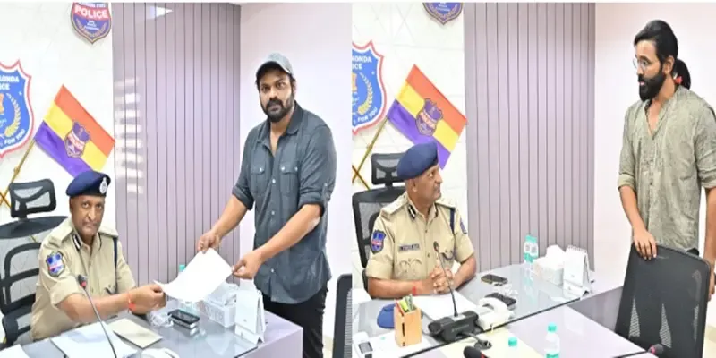 Sons of Telugu Actor Mohan Babu Attend Hearing with Rachakonda Police Commissioner