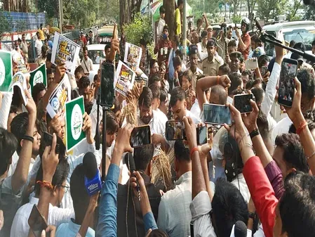 NEET paper leak protest: Patna police halt RJD student wing's march