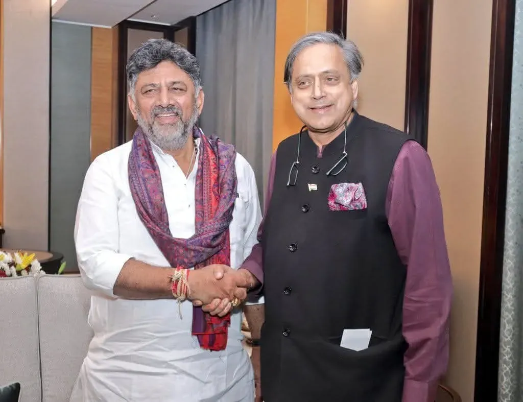 Tharoor congratulates DK Shivakumar on Karnataka CM swearing-in