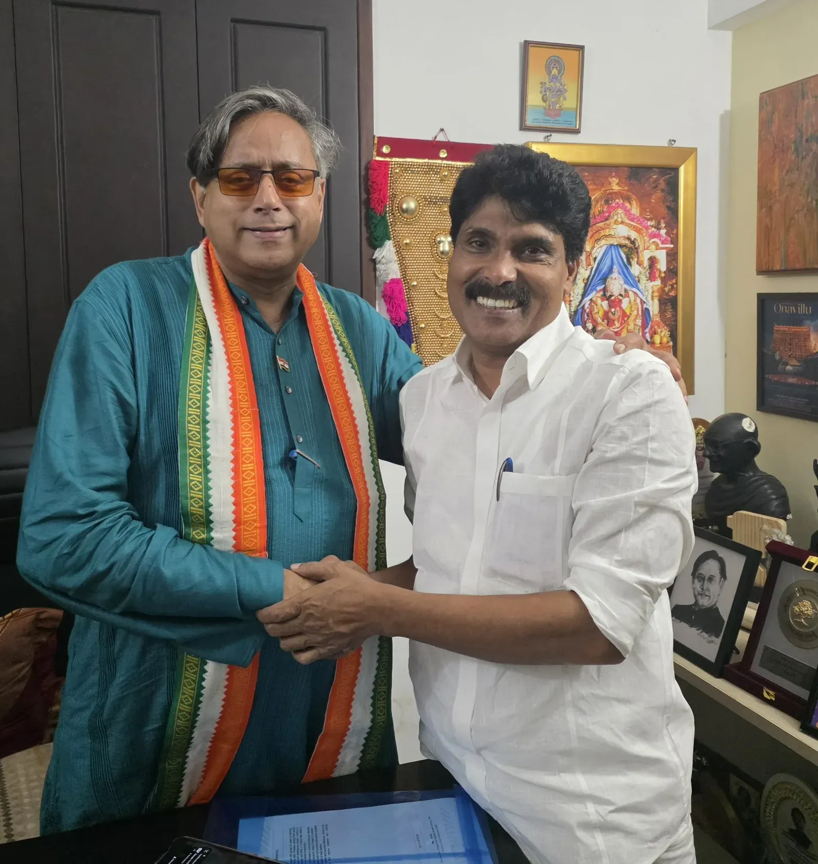 Tharoor Hosts Kerala Agriculture Minister T. Siddique in Courtesy Call