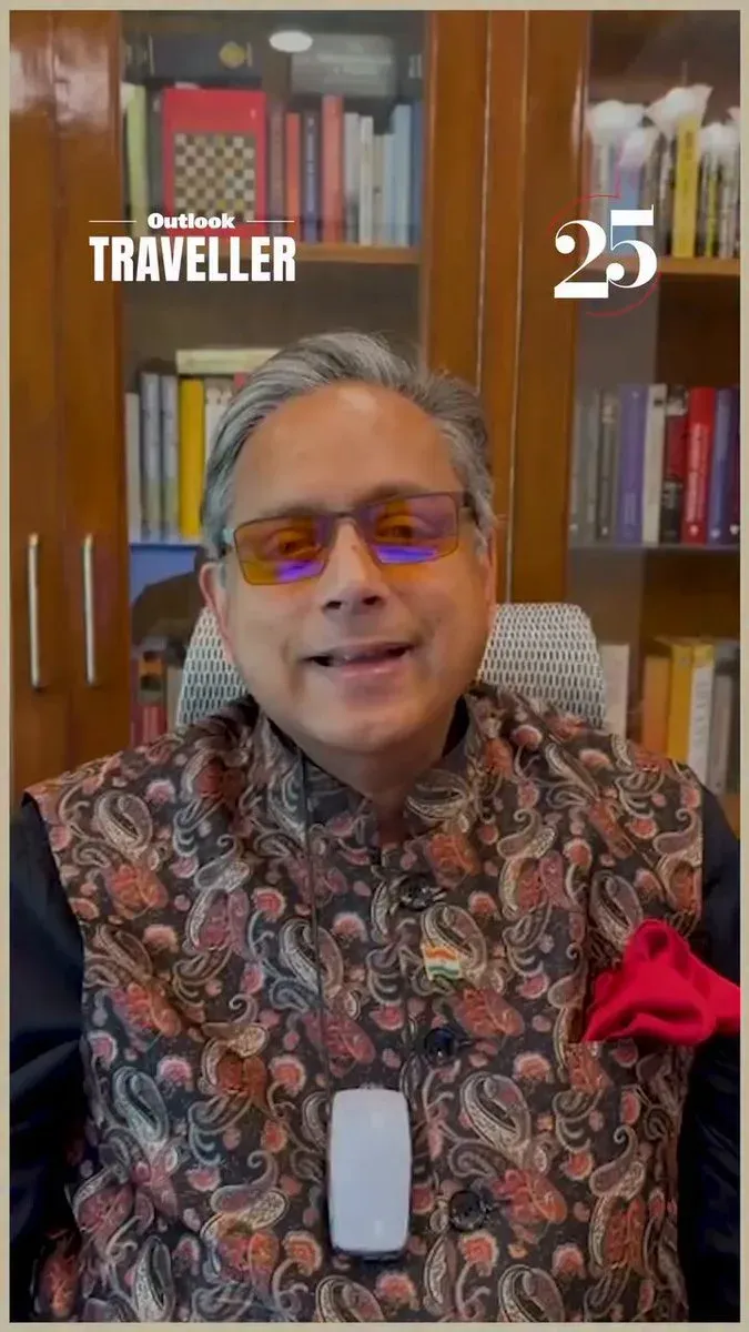 Tharoor Marks Outlook Traveller Silver Jubilee Appearance