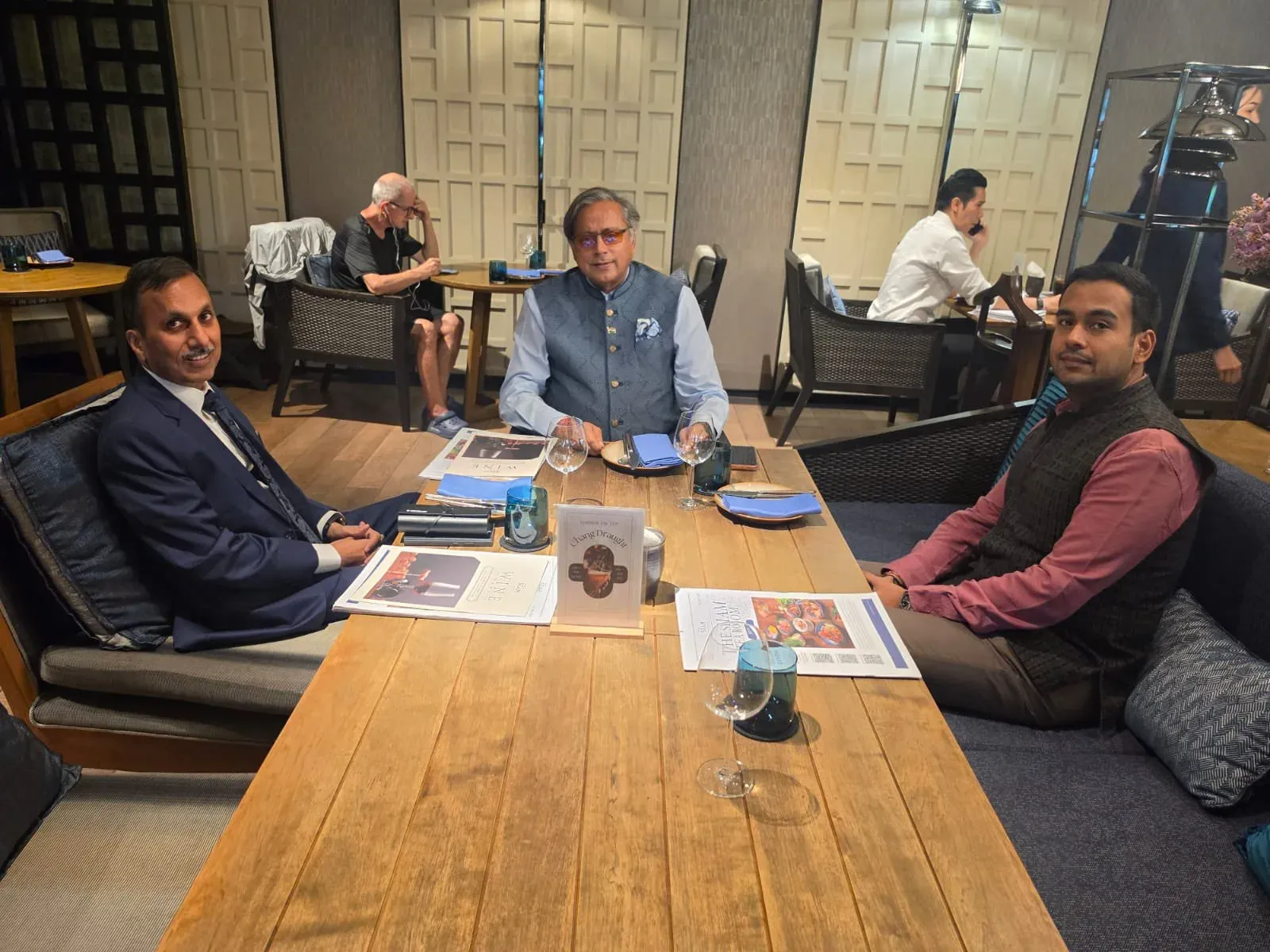 Tharoor Meets India's Ambassador-designate to Thailand Over Tea