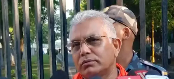 Dilip Ghosh hits back at Congress over BRICS vegetarian dinner row