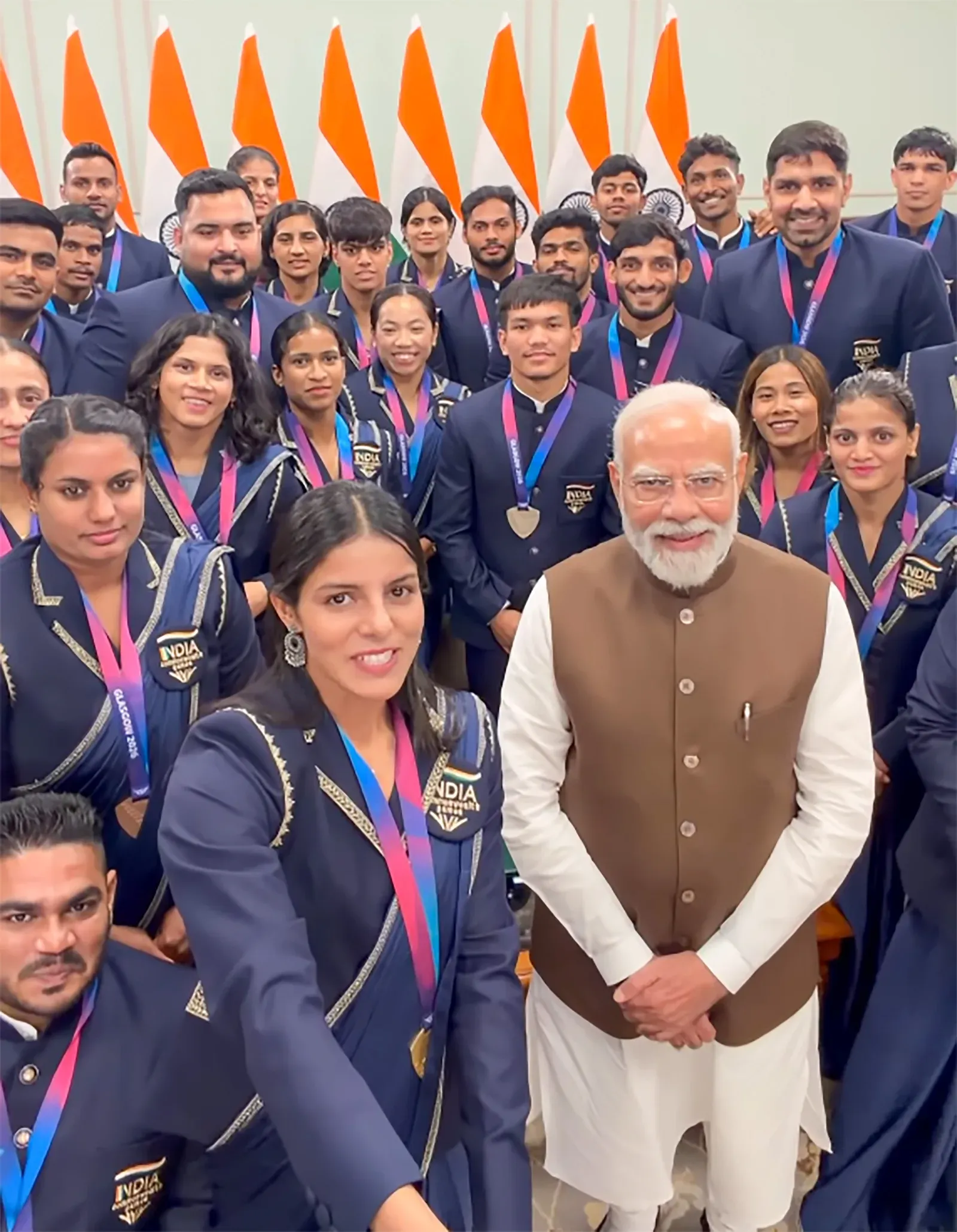 PM Modi meets CWG 2026 medallists: India finishes 4th with 39 medals in Glasgow