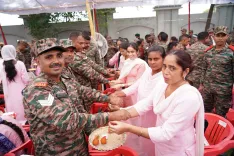 Fazilka women dedicate 1,100 rakhis to armed forces at Asafwala War Memorial