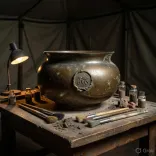 2,300-year-old sealed bronze wine jar found near Qin Great Wall