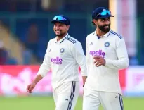 2nd Test: Campbell, Hope fifties help WI fight back after Kuldeep five-for brings in follow-on (Ld)