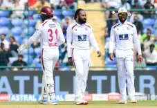2nd Test: West Indies reach 26/1 at tea after India declare on 518/5