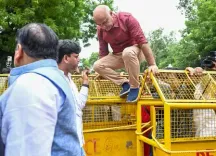 AAP protests at Chandigarh EC office over voter-list revision; Sisodia detained