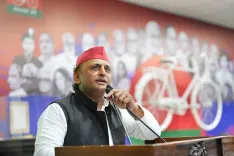 Akhilesh Yadav greets SP workers, media at HQ on Independence Day