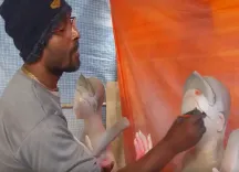 क्या दिल्ली के मूर्तिकार विभिन्न मिट्टी के मिश्रण से मां सरस्वती की मूर्ति बना रहे हैं?