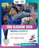 Amit Shah congratulates Neeraj Chopra on CWG 2026 silver