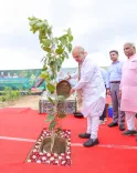 Amit Shah joins tree plantation drive in Gandhinagar constituency
