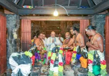 Amit Shah offers puja at Arunachaleswarar Temple, Tiruvannamalai