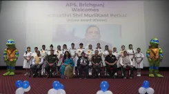 Murlikant Petkar inspires Andaman students with Paralympic gold legend's life story