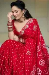 अंकिता लोखंडे ने शेयर किया अपना फेस्टिव लुक, लाल साड़ी में लग रहीं बेहद खूबसूरत