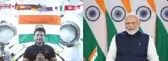 'अंतरिक्ष से भारत माता की जय', आईएसएस से पीएम मोदी से बात करते हुए बोले शुभांशु शुक्ला