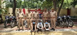 नोएडा पुलिस ने अंतर्राज्यीय बाइक चोर गिरोह का भंडाफोड़ किया, 3 गिरफ्तार, 12 मोटरसाइकिलें बरामद
