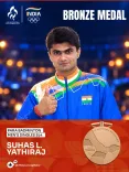 Anurag Thakur Hails IAS Officer Suhas LY's Asian Para Games Bronze