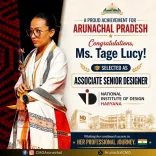 Arunachal CMO congratulates Tage Lucy on NID Haryana role