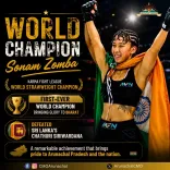 Arunachal's Sonam Zomba Wins Inaugural KFL World Strawweight Title