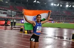 एशियन गेम्स 2026: प्राची चौधरी ने 400 मीटर में ब्रॉन्ज जीता, अनिमेष कुजूर 200 मीटर फाइनल में