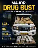 Assam CM Office: 1.35 kg Heroin Seized in Naharkatia Drug Bust