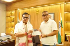 Assam MLA Lahowal Contributes to CM's Relief Fund