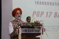 Delhi L-G Sandhu at IIM Rohtak: Believe in yourself to lead