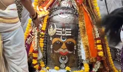 महाकालेश्वर उज्जैन: भांग-चंदन से सजे बाबा महाकाल, रजत मुकुट-मुंडमाला में भस्म आरती के दर्शन