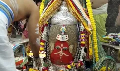 भाद्रपद पूर्णिमा पर महाकालेश्वर मंदिर में भस्म आरती; भस्म-सिंदूर से बना बाबा का भव्य मुखारविंद