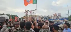 भुवनेश्वर : भाजपा युवा मोर्चा ने एनएसयूआई नेता की गिरफ्तारी को लेकर किया प्रदर्शन 
