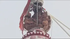 दरभंगा के जलेश्वरनाथ महादेव मंदिर पर गिरी आकाशीय बिजली, शिखर और त्रिशूल क्षतिग्रस्त; 25 श्रद्धालु बाल-बाल बचे