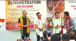 Why is BJP Ally TMP Protesting in Delhi for Tripartite Accord Implementation?