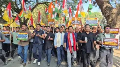 Why is BJP's ally Tipra Motha Party protesting in Agartala against remarks from Bangladesh leaders on Northeast India?