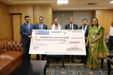Central Bank of India hands ₹1.25 cr cheque to Assam CM Himanta
