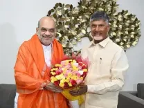 Chandrababu Naidu, Nara Lokesh wish Amit Shah on birthday, laud national security record