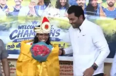 एशियन गेम्स 2026: विथ्या रामराज समेत तमिलनाडु के पदक विजेताओं को मंत्री आधव अर्जुन ने चेन्नई में किया सम्मानित