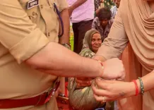 Surrendered Naxal women tie Rakhis to Chhattisgarh police on Raksha Bandhan