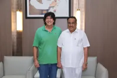 Chunky Pandey Visits CR Paatil's Surat Office