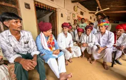 CM Bhajan Lal Holds Village Chai Pe Charcha in Devmali