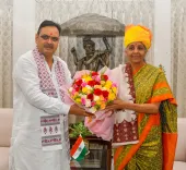 CM Bhajan Lal Hosts Finance Minister Sitharaman at Jaipur CM Residence
