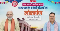 CM Bhajan Lal Inaugurates 8 Railway Stations in Rajasthan