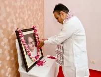CM Bhajan Lal pays floral tribute to Dr Shyama Prasad Mookerjee