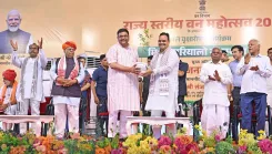 CM Bhajan Lal plants green pledge at Udaipur Van Mahotsav